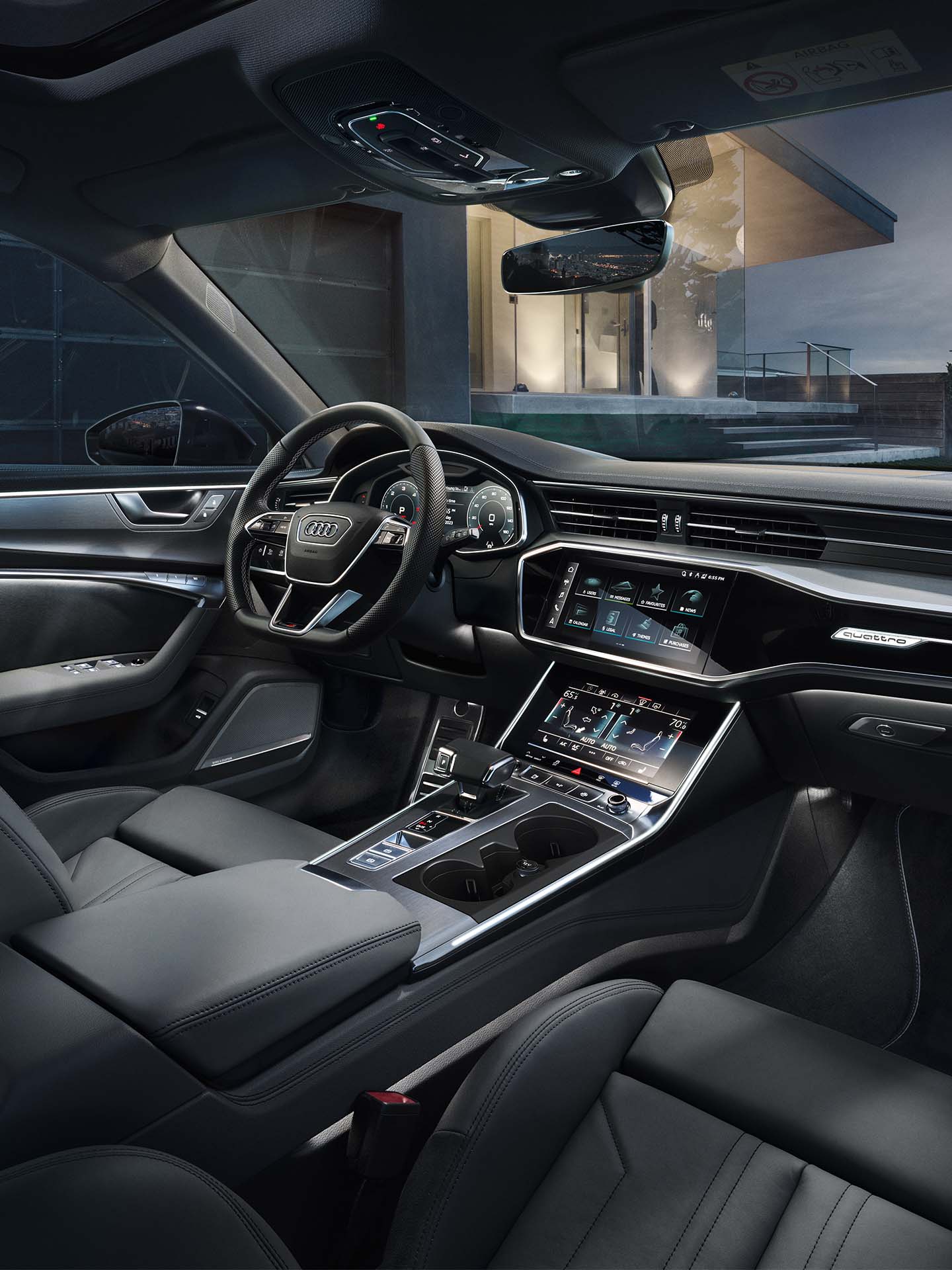 Visualizzazione del cockpit con i sistemi MMI Audi.