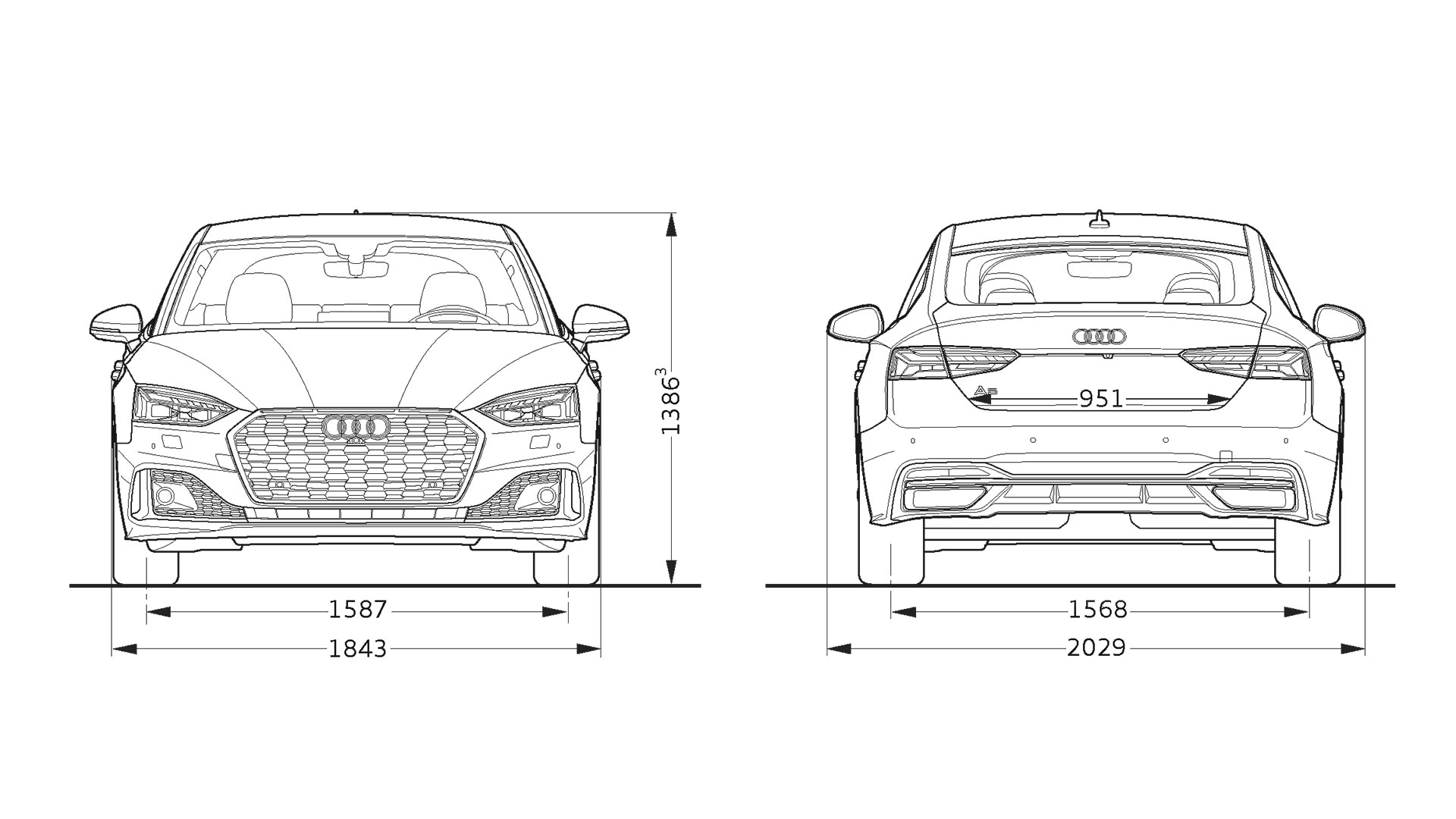 Dimensioni > A5 Sportback > Gamma Audi A5 > Audi Italia